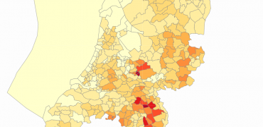 Voorbeeldkaart van Nederland vanuit het emissiedataportaal